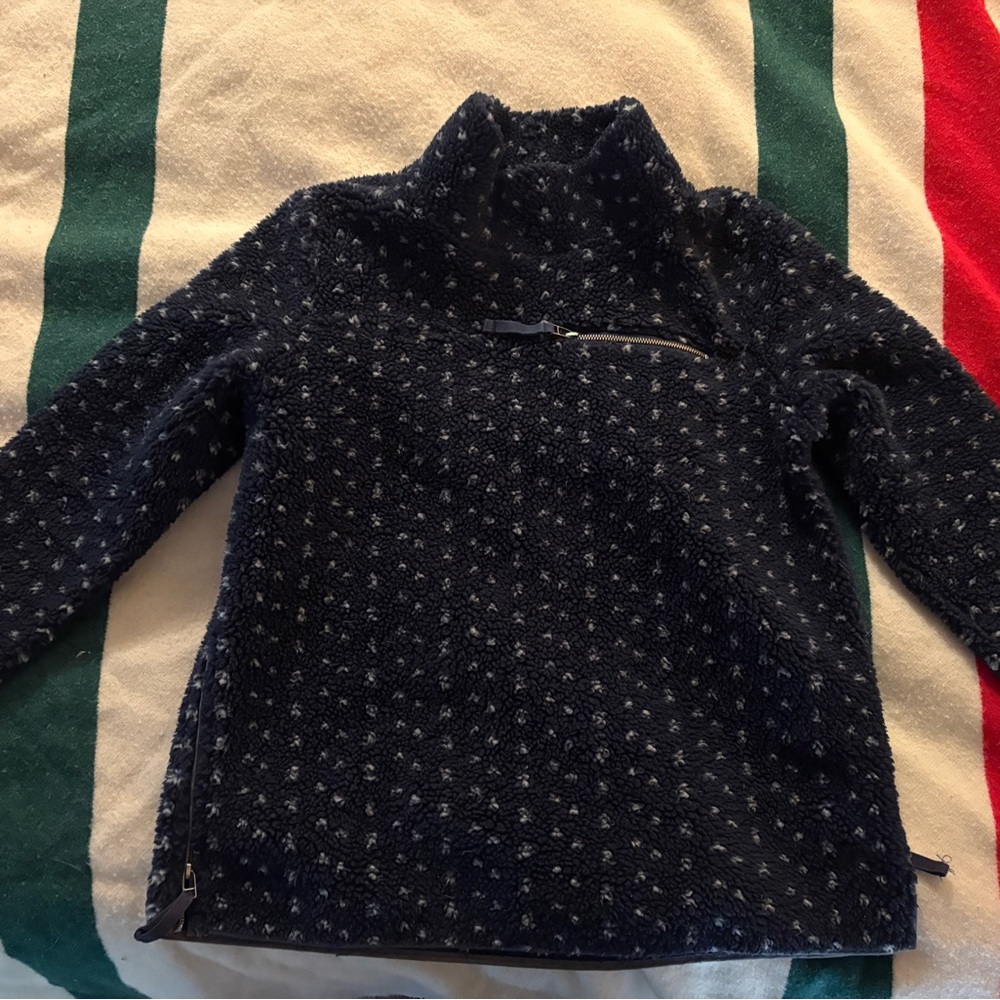 L.L. Bean Navy Patterned Women's Sweatshirt